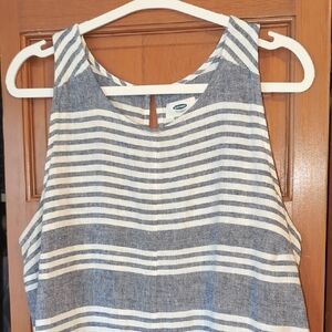 Old Navy Blue and White Striped Women's Dress